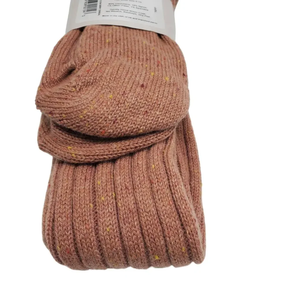NEW Garnet Hill Socks Knee High 9-11 Berry Donegal 82% Cashmere Warm Holiday